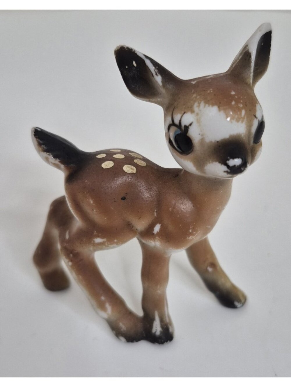 Vtg Baby Fawn Ceramic Figure